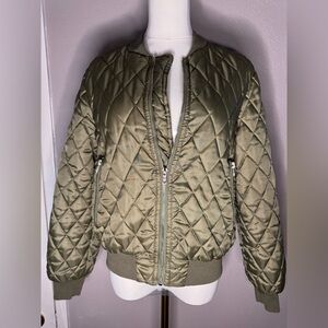 Olive Green Bomber Jacket